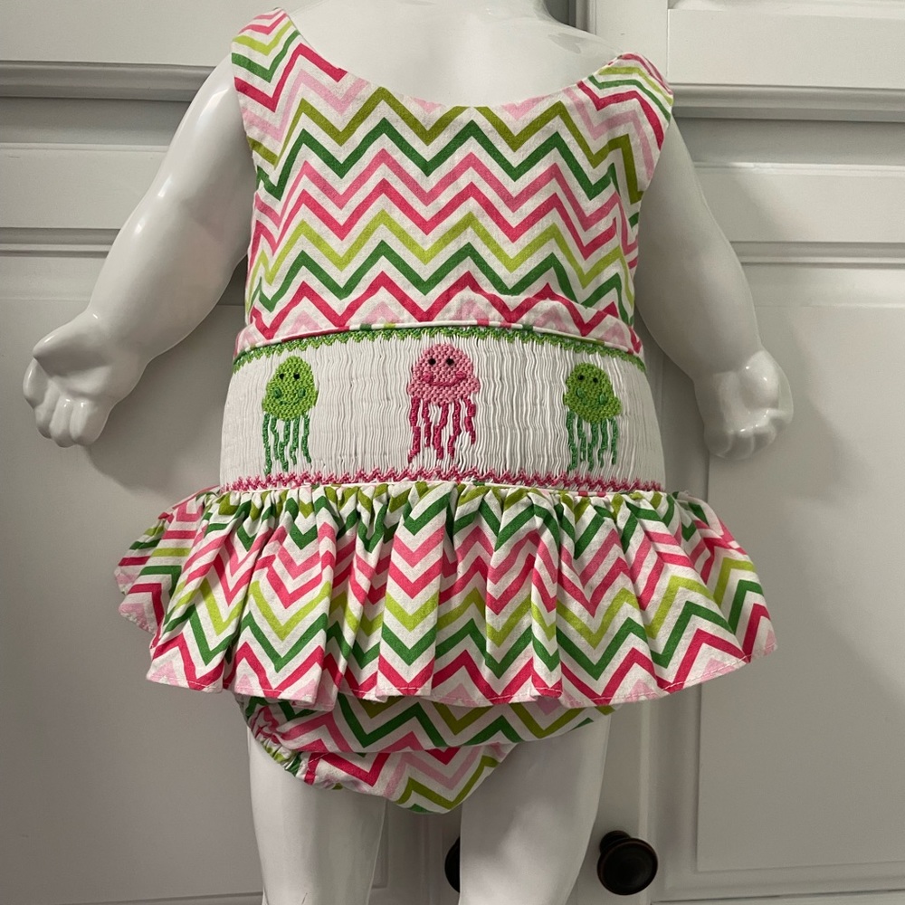 Royal Child 2T smocked octopus bathing suit